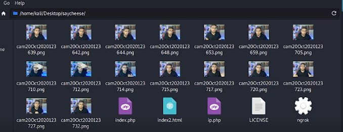 Capturas realizadas con saycheese